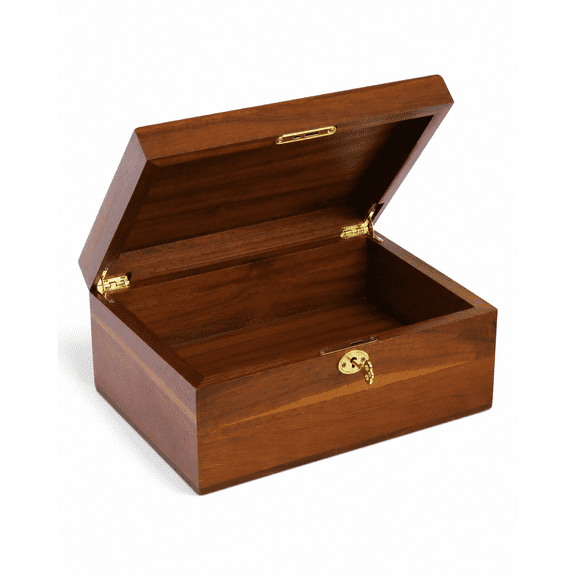 Smilco Wooden Storage Box with Hinged Lid