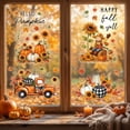thumbnail image 1 of Smile 77 PCS Large Size Fall Window Cling Sticker, Thanksgiving Autumn Harvest Dogs Pumpkin Leaves for Home Party Supplies Shop Window Glass Display Decoration, 1 of 5