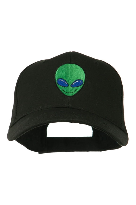 Smile Alien Embroidery Cap - Black OSFM