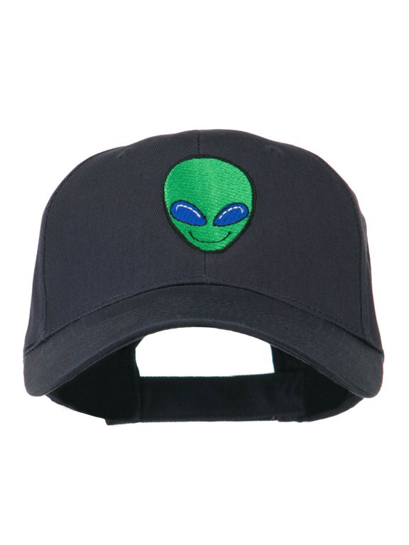 Smile Alien Embroidery Cap - Navy OSFM