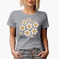 thumbnail image 1 of Smile Always with 90s Retro Flower with Smile Art Merch Gift, Heather Grey T-Shirt, Large, 1 of 5