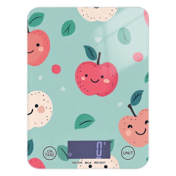 Smile Apples Food Scale Digital Kitchen Scale Waterproof Grams Ounces lbs for Weight Loss
