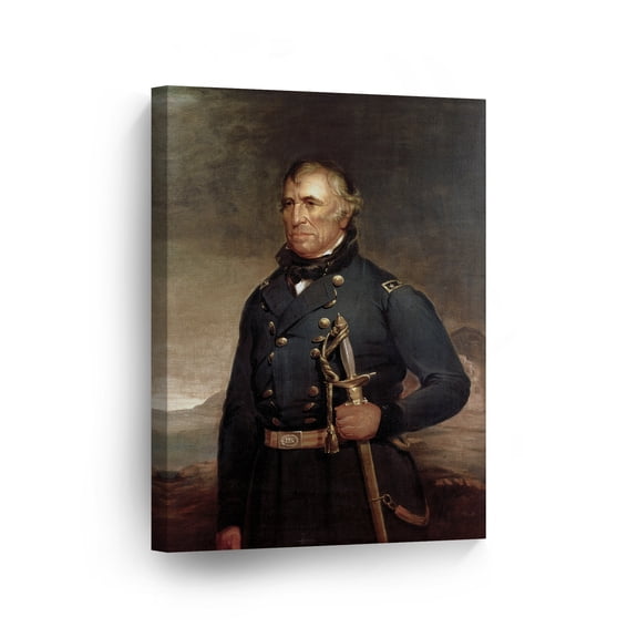Smile Art Design 12th President of The United States of America Zachary Taylor Portrait Oil Painting Canvas Wall Art Print American History Political Icon Office Library Living Room Home Decor 36x24