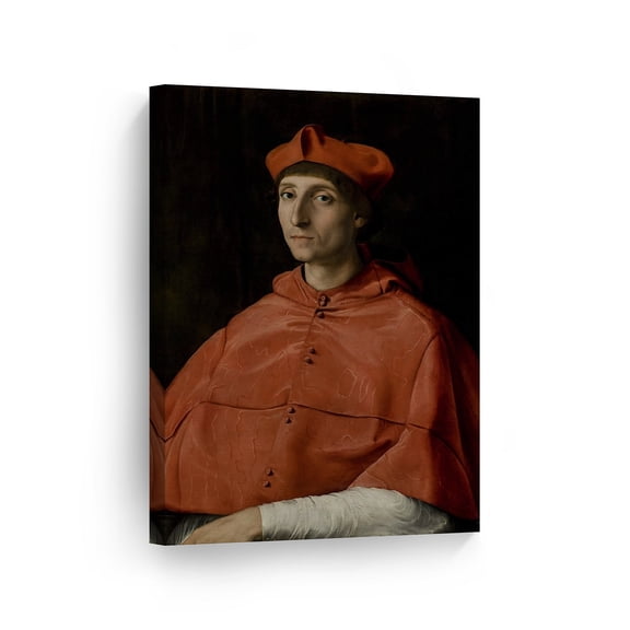 Smile Art Design The Cardinal by Raphael Art Canvas Print Famous Fine Art Oil Painting Reproduction Canvas Wall Art Renaissance Art Home Decor Ready to Hang Made in the USA 12x8