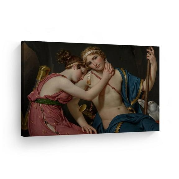Smile Art Design The Farewell of Telemachus and Eucharis, Jacques Louis David Classic Art Canvas Print Fine Art Oil Painting Reproduction Canvas Wall Art Home Decor Ready to Hang Made in the USA 8x12