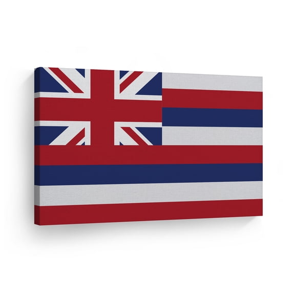 Smile Art Design Hawaii State Flag CANVAS PRINT State Capital of the USA Flag Canvas Wall Art US State Flag Wall Art Home Decoration Living Room Dorm Office Decor Ready to Hang Made in the USA 30x40
