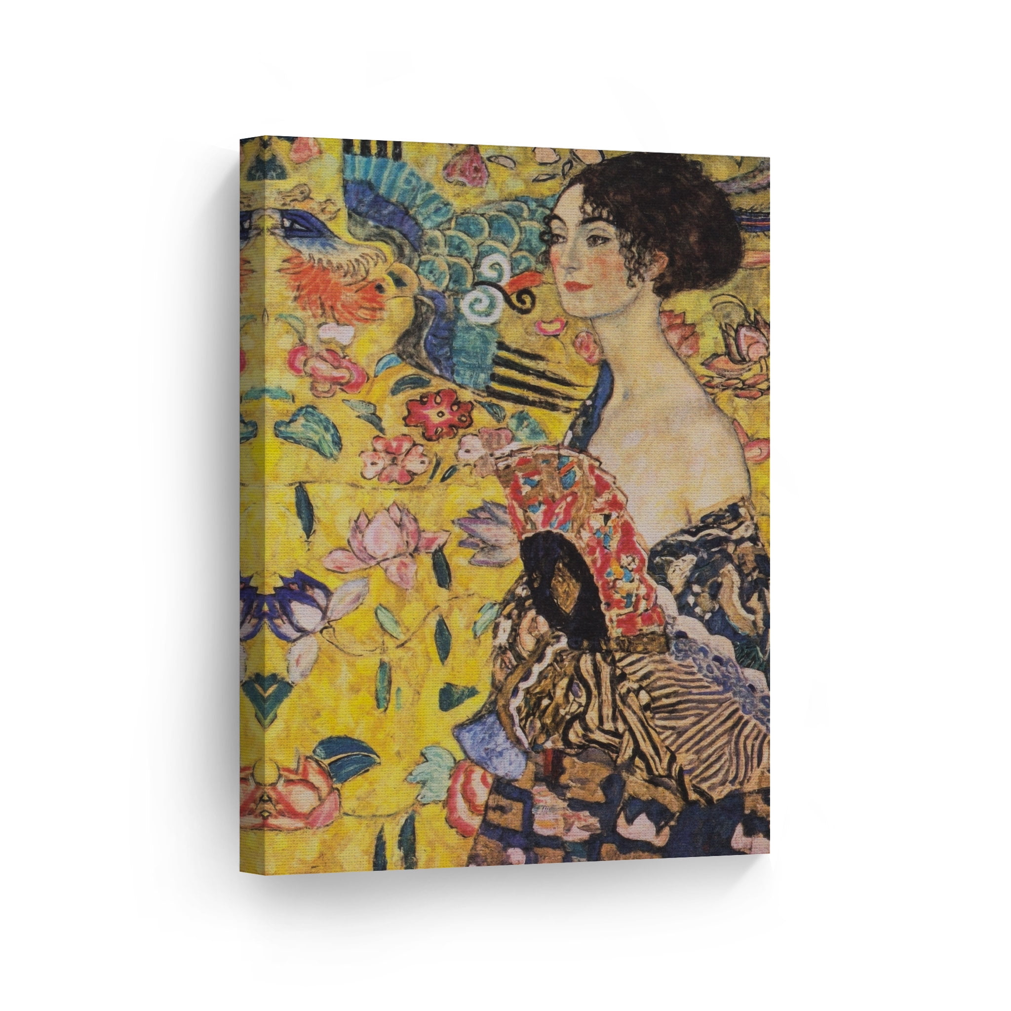 Smile Art Design Lady with Fan by Gustav Klimt Canvas Print Wall Art ...