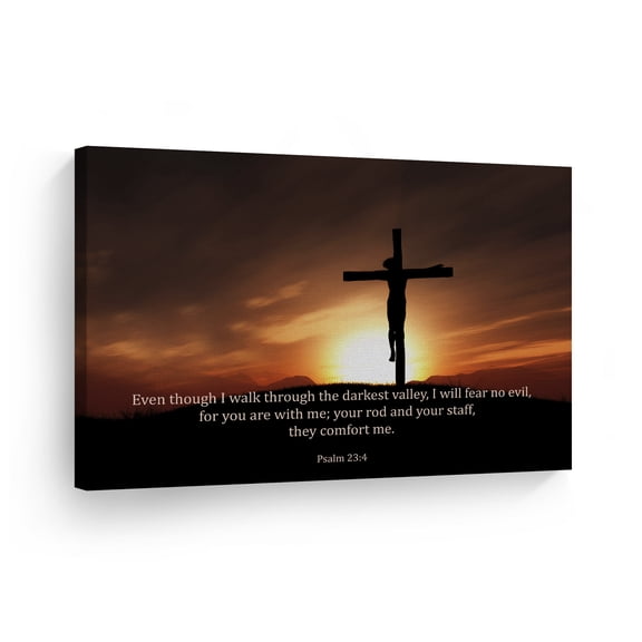 Smile Art Design Printed Abstract Religious Framed Canvas Art Print,8" x 12"