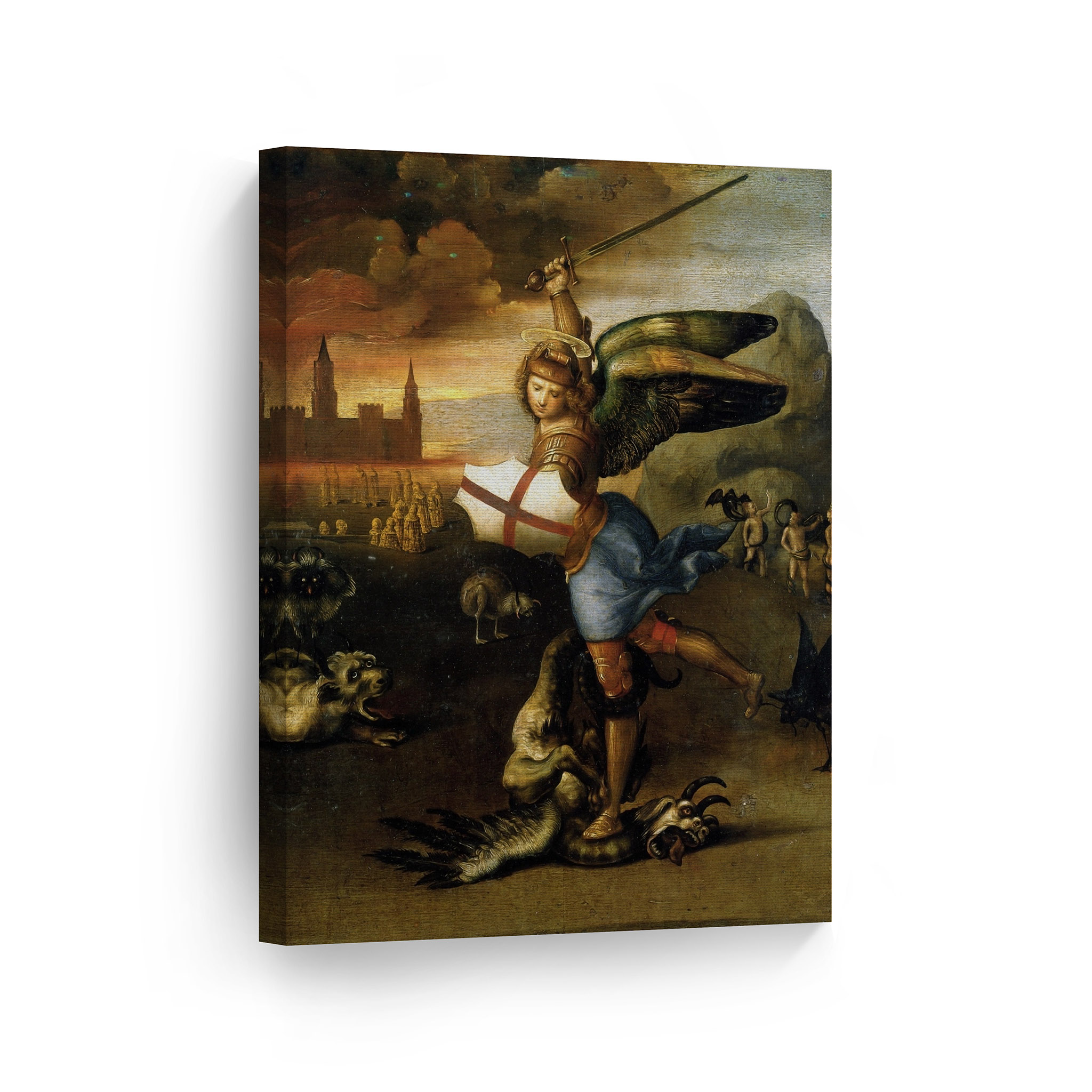 Smile Art Design St. Michael by Raphael Art Canvas Print Famous Fine ...