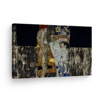 Smile Art Design The Three Ages of Woman by Gustav Klimt Canvas Print Wall Art Famous Art Painting Reproduction Fine Art Oil Paintings Modern Art Home Decor Ready to Hang- Made in the USA- 19x28