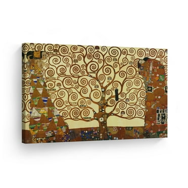 Smile Art Design The Tree of Life, Stoclet Frieze by Gustav Klimt Canvas Print Wall Art Famous Art Painting Reproduction Fine Art Oil Paintings Modern Art Home Decor - Made in the USA- 30x40