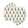 thumbnail image 1 of Smile Beige Xmas Tree Christmas Placemats Set of 4, 12x18 Inch Winter Table Mats, 1 of 6