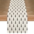 thumbnail image 1 of Smile Beige Xmas Tree Christmas Table Runner, Seasonal Winter Kitchen Dining Table Decoration for Home Party Decor 13x108 Inch, 1 of 7