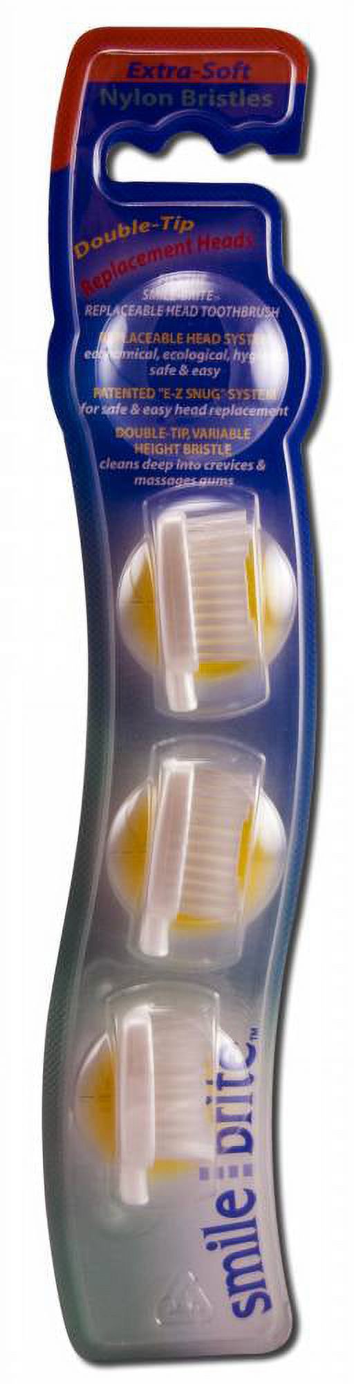 Smile Brite Toothbrushes Replaceable Head Toothbrushes Nylon, Double