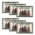 thumbnail image 1 of Smile Buffalo Plaid Christmas Trees Winter Placemats Set of 6, 12 x 18 Inch, 1 of 7