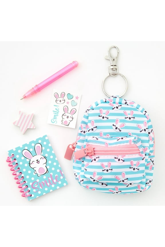 Smile! Bunny 4'' Backpack Stationery Set - Blue