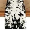 thumbnail image 1 of Smile Castle Tree Witch Black Halloween Table Runner 13 x 48 Inch, 1 of 7