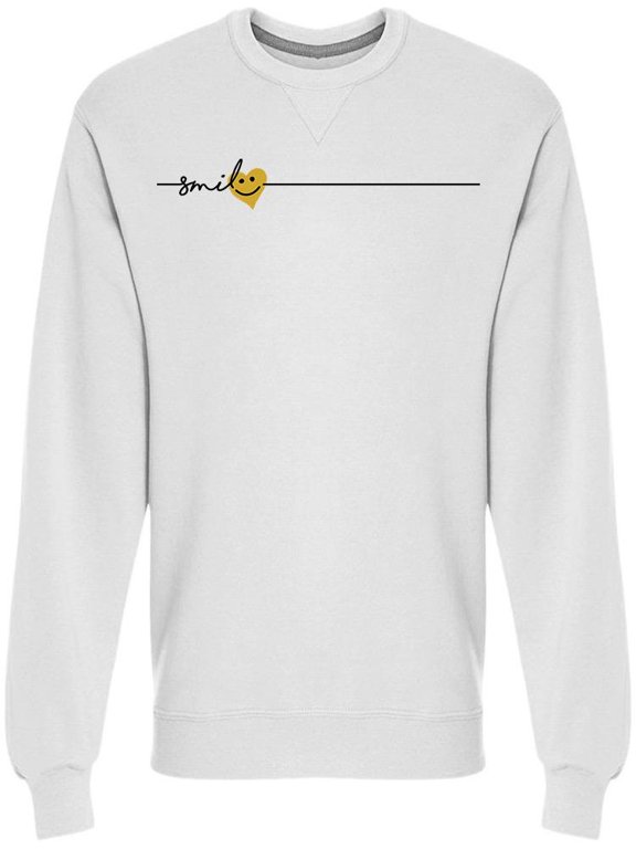 Smile Cute Little Yellow Smile Sweatshirt Men -Image by Shutterstock, Male x-Large