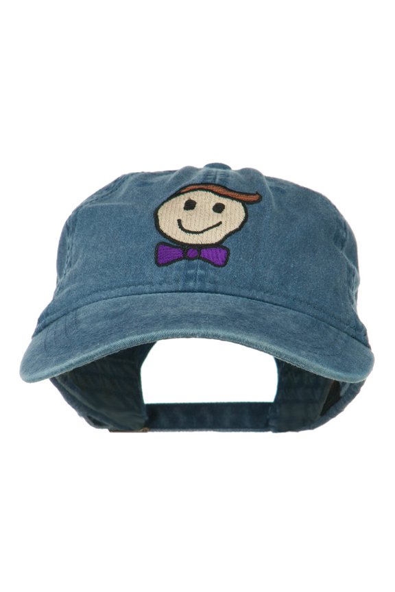 Smile Dad Embroidered Washed Cap - Navy OSFM