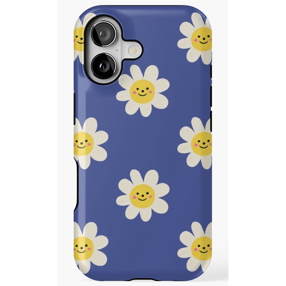 Smile Daisies Happy Design Phone Case for iPhone 11 12 13 14 15 16 17 Pro Max