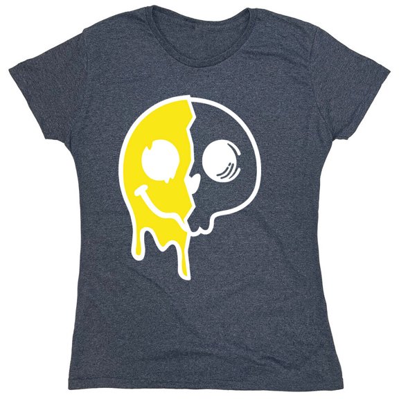 Smile Dead Sarcastic Humor Novelty Funny Women's Casual Tees