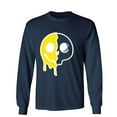 thumbnail image 1 of Smile Dead Sarcastic Humor Novelty Men's Long Sleeve Shirts, 1 of 3