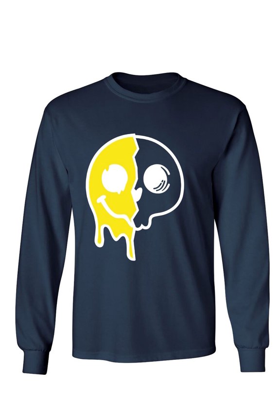 Smile Dead Sarcastic Humor Novelty Men's Long Sleeve Shirts