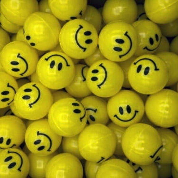Smile Emoji Plastic Balls Vending Machine Toys 100 Pieces 1-inch