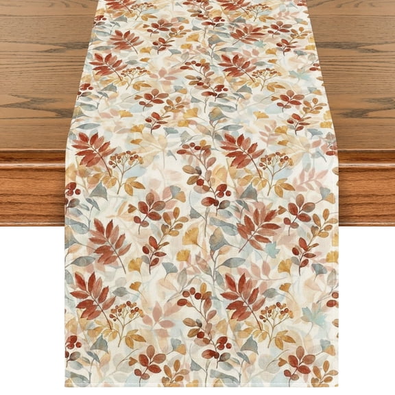 Smile Eucalyptus Leaves Fall Table Runner 13 x 72