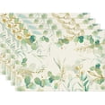 thumbnail image 1 of Smile Eucalyptus Table Placemats for Spring Summer 12 x 18 inch Set of 4, 1 of 8