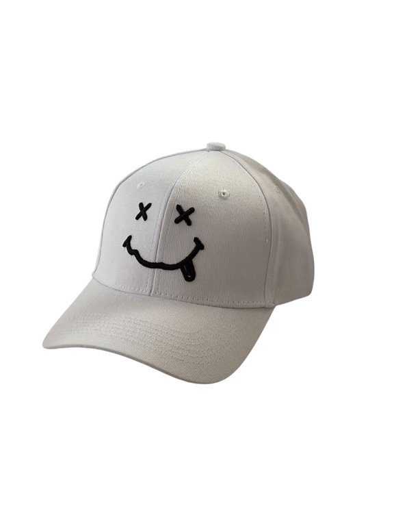 Smile Face Baseball Cap for Men Women,Streetwear Hip Hop Punk Unisex Hat,Adjustable Outdoor Sports Hat,Matching Couple Hats