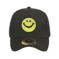 thumbnail image 1 of Smile Face Black Adjustable Baseball Cap, 1 of 3