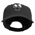 thumbnail image 1 of Smile Face Embroidered Low Profile Dyed Cotton Twill Cap - Black OSFM, 1 of 5