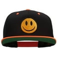 thumbnail image 1 of Smile Face Embroidered Two Tone Cap - Neon Orange OSFM, 1 of 5