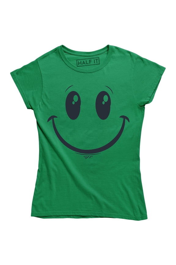 Smile Face Emoticon Emoji Happy Smile Funny Sarcasm Women's Tee Shirt