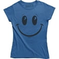 thumbnail image 1 of Smile Face Emoticon Emoji Happy Smile Funny Sarcasm Women's Tee Shirt, 1 of 4