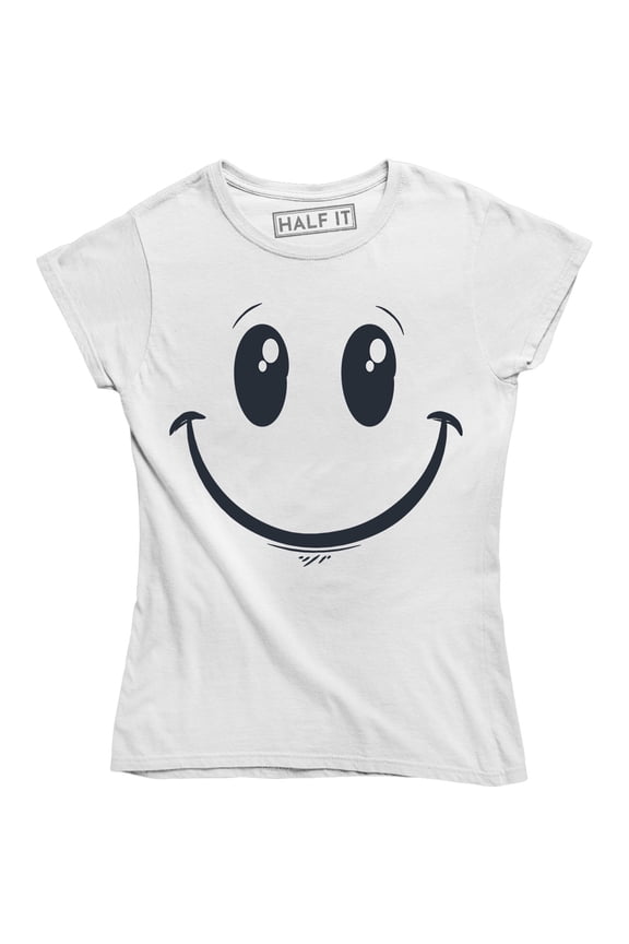 Smile Face Emoticon Emoji Happy Smile Funny Sarcasm Women's Tee Shirt