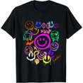 thumbnail image 1 of Smile Face Emoticons Fun Vivid Graffiti Smileys Graphic Tee Design Unisex T-Shirt, up to Size 5XL, 1 of 2