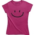 thumbnail image 1 of Smile Face Face House Rave Music Festival Techno 90s Retro Womens Party T-Shirt, 1 of 4