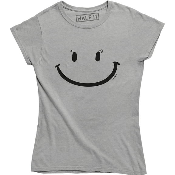 Smile Face Face House Rave Music Festival Techno 90s Retro Womens Party T-Shirt