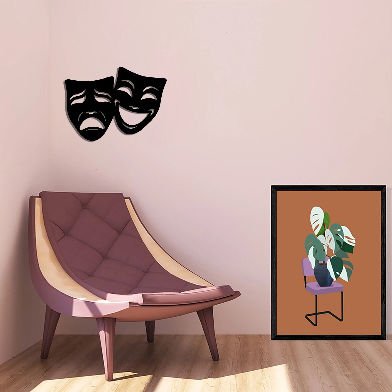 Smile Face Metal Wall Art Decor Wall Hanging For Home Living Room Bedroom Az