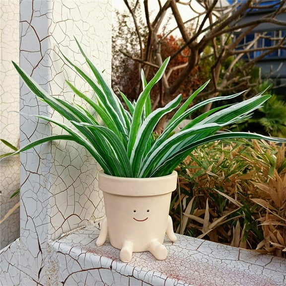 Smile Face Planter Pot Funny Plant Pot for Indoor Outdoor Plants Cute Head Decorative Face Flower Pot B