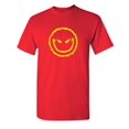 thumbnail image 1 of Smile Face Sarcastic Humor Graphic Novelty Super Soft Ring Spun Funny T Shirt, 1 of 3