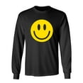 thumbnail image 1 of Smile Face Sarcastic Novelty Gift Idea Adult Humor Funny Men's Long Sleeve Shirts, 1 of 3