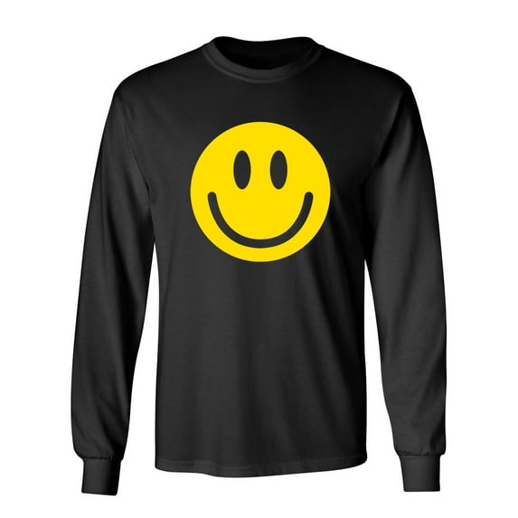 Smile Face Sarcastic Novelty Gift Idea Adult Humor Funny Men's Long Sleeve Shirts