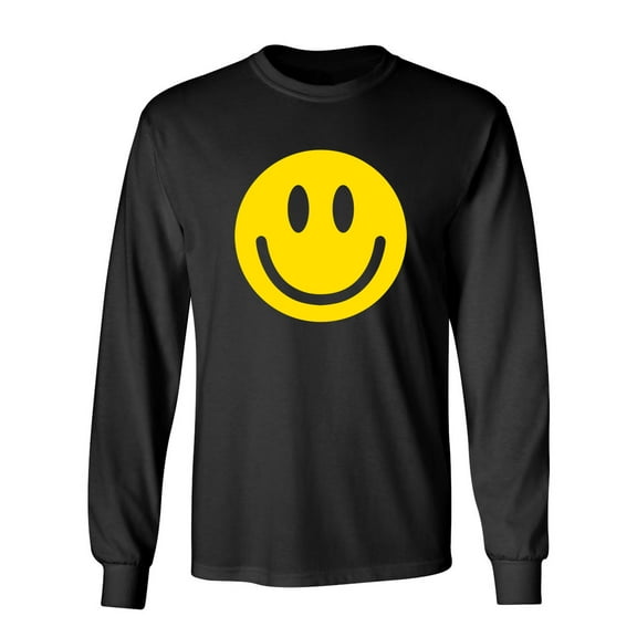 Smile Face Sarcastic Novelty Gift Idea Adult Humor Funny Men's Long Sleeve Shirts