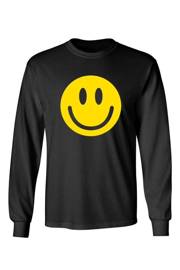 Smile Face Sarcastic Novelty Gift Idea Adult Humor Funny Men's Long Sleeve Shirts