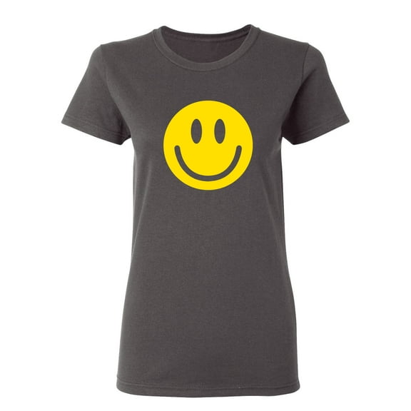 Smile Face Sarcastic Novelty Gift Idea Adult Humor Funny Women's Casual Tees