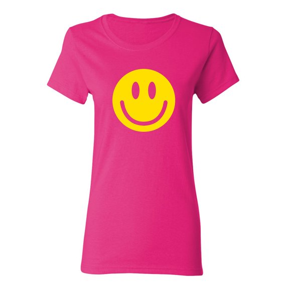 Smile Face Sarcastic Novelty Gift Idea Adult Humor Funny Women's Casual Tees