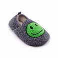 thumbnail image 1 of Smile Face Slippers Kids Cute Toddler House Slippers for Boys Girls Soft Non-Slip Home Shoes Warm Cozy Socks, 1 of 7